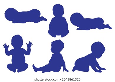 Baby Silhouette. Baby Silhouette set.