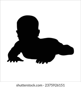 Baby silhouette stock vector illustration