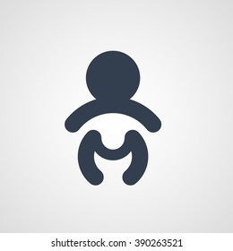 Baby silhouette vector