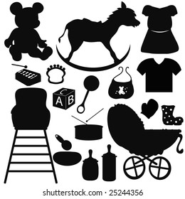 Baby silhouettes items