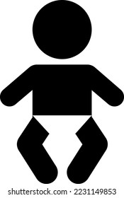 a baby simple icon pictogram