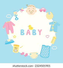 Baby Simple Vector Icons Frame