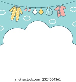 Marco para iconos de vectores simples para bebés