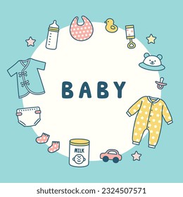 Baby Simple Vector Icons Frame