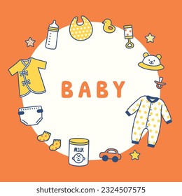 Baby Simple Vector Icons Frame