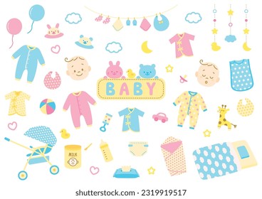 Baby Simple Vector Icons Set svg