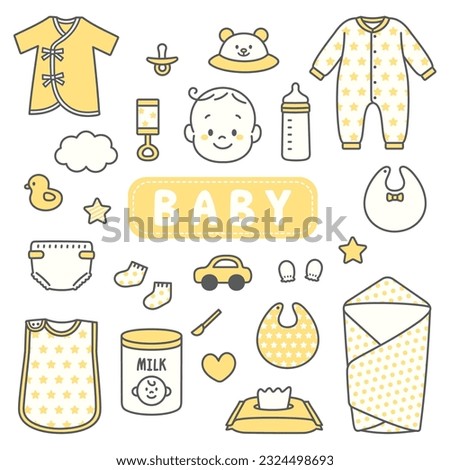 Baby Simple Vector Icons Set