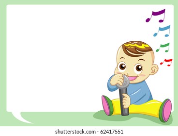 baby singing can use for input text in  blank space