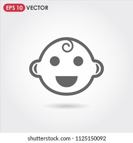 baby single vector icon on light background