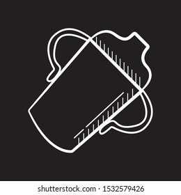 baby sippy cup icon flat black