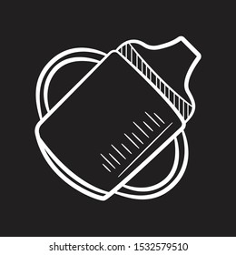 baby sippy cup icon flat black