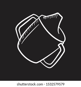 baby sippy cup icon flat black
