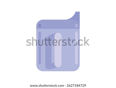 Baby sippy cup. Simple flat illustration.