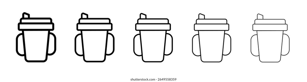 Icono de bebé Spy logotipo de contorno simple plano