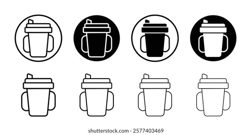 baby sippy icon Vector logo set flat
