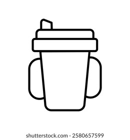 baby sippy icon Vector logo set flat