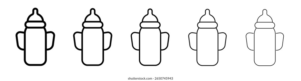 baby sippy icon vector outline symbol or illustration