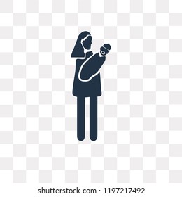 Baby sitter vector icon isolated on transparent background, Baby sitter transparency concept can be used web and mobile