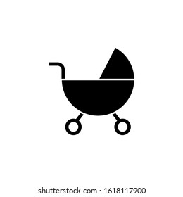 Baby sitter vector icon, baby sitter icon symbol sign in black flat shape design isolated on white background