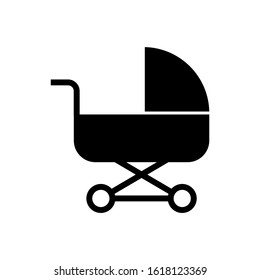 Baby sitter vector icon, baby sitter icon symbol sign in black flat shape design isolated on white background