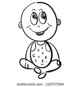 Baby. Sketch. Vector illustration