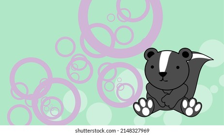 baby skunk cartoon background in vector format