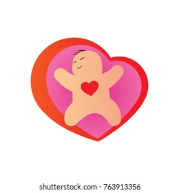 baby sleep design vector