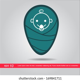 baby sleep vector icon