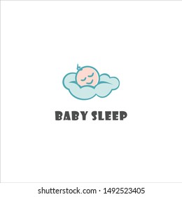 baby sleep vector logo icon