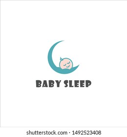 baby sleep vector logo icon
