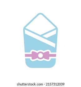 Baby sleeping bag vector glyph icon. Envelope for newborn. Graph symbol for children and newborn babies web site and apps design, logo, app, UI
