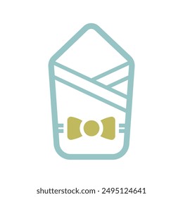 Icono de Vector de saco de dormir para bebé. Sobre para recién nacido. Símbolo gráfico para niños y bebés recién nacidos Sitio web y App diseño, logotipo, App, UI