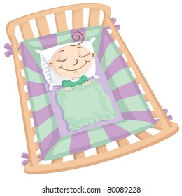 Baby sleeping in Crib