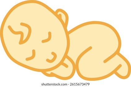 Baby Sleeping cute adorable color icon. Perfect for baby care content.