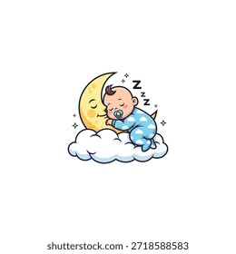 Baby Sleeping icon flat vector design.