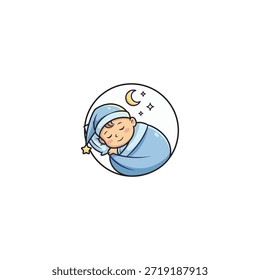 Baby Sleeping icon flat vector design.