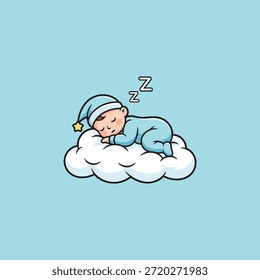 Baby Sleeping icon flat vector design.