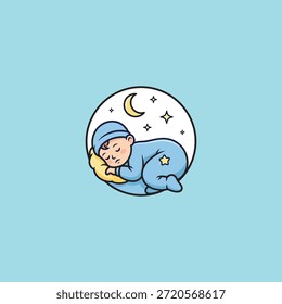 Baby Sleeping icon flat vector design.