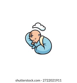 Baby Sleeping icon flat vector design.