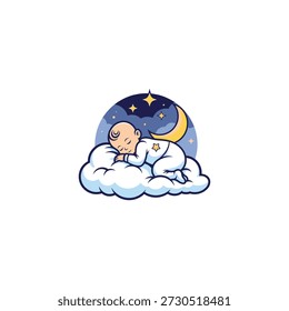 Baby Sleeping icon flat vector design.