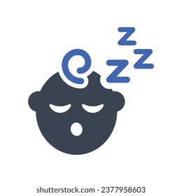 Baby sleeping Icon , Vector Graphics