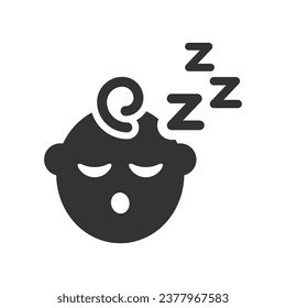 Baby sleeping Icon , Vector Graphics
