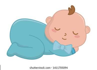 baby sleeping icon vector illustration