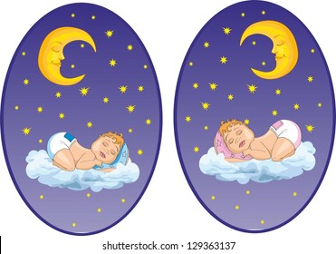 baby sleeping on a cloud