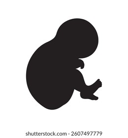 Baby sleeping top view silhouette isolated on white background. Baby sleeping icon vector illustration design