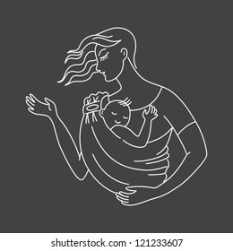 Baby in a sling