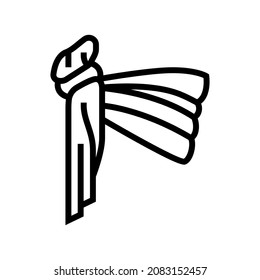 baby sling line icon vector. baby sling sign. isolated contour symbol black illustration