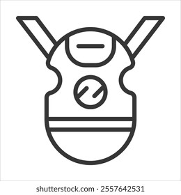 Baby Sling Outline Icon Vector Illustration