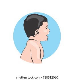 baby smile vector