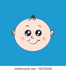 Baby smile vector icon design isolated